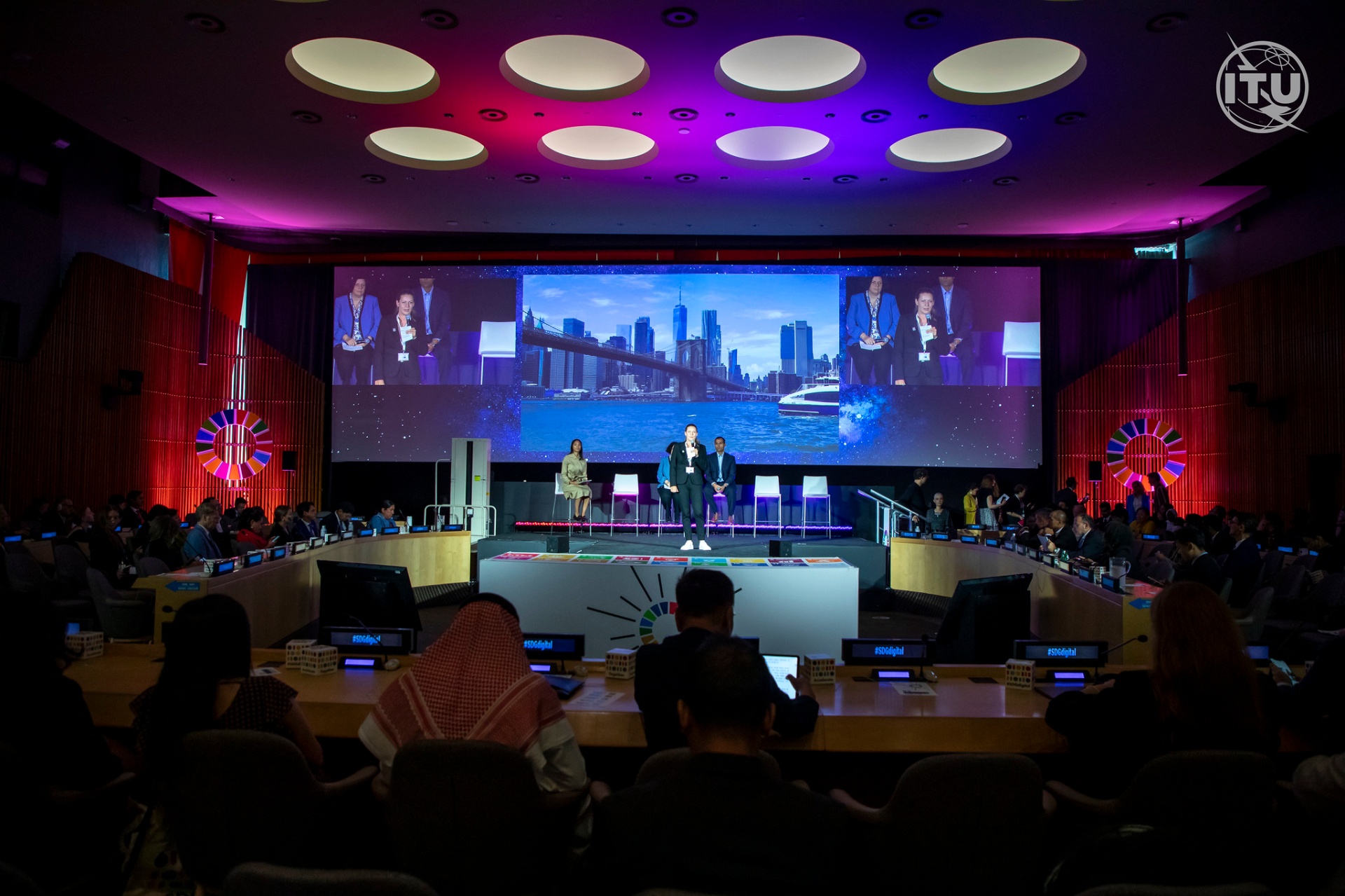 Sara speaking at the UN SDG Summit in New York, 2023